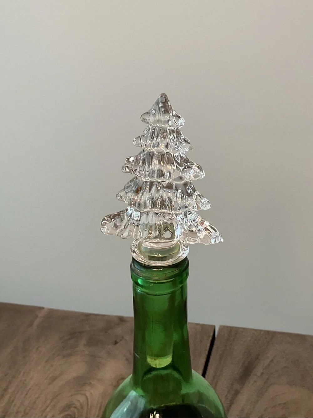 Mikasa Crystal Christmas Tree Wine Bottle Stopper, 5-3/8” High